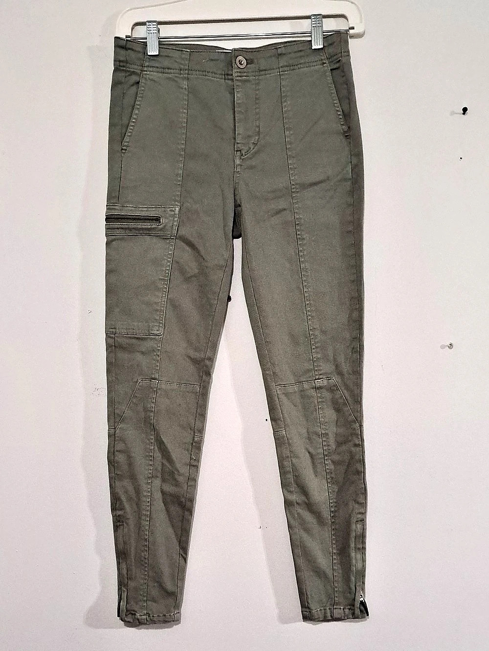 Anthropologie Jefferson Slim Utility Pants Olive Waist 25